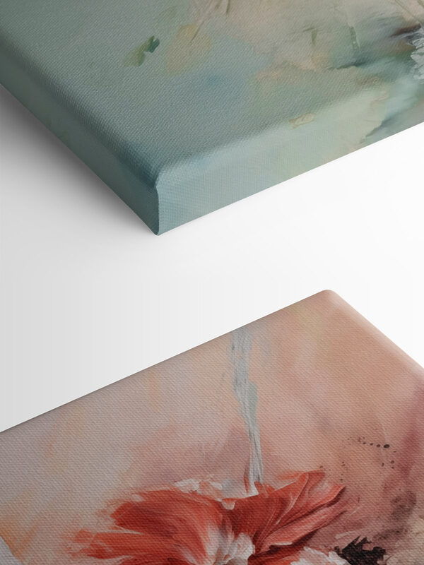 Painting of flowers on a canvas Painting of flowers on a canvas