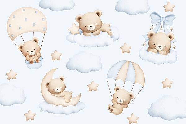 Estampado de ositos de peluche sin costuras Estampado de ositos de peluche sin costuras