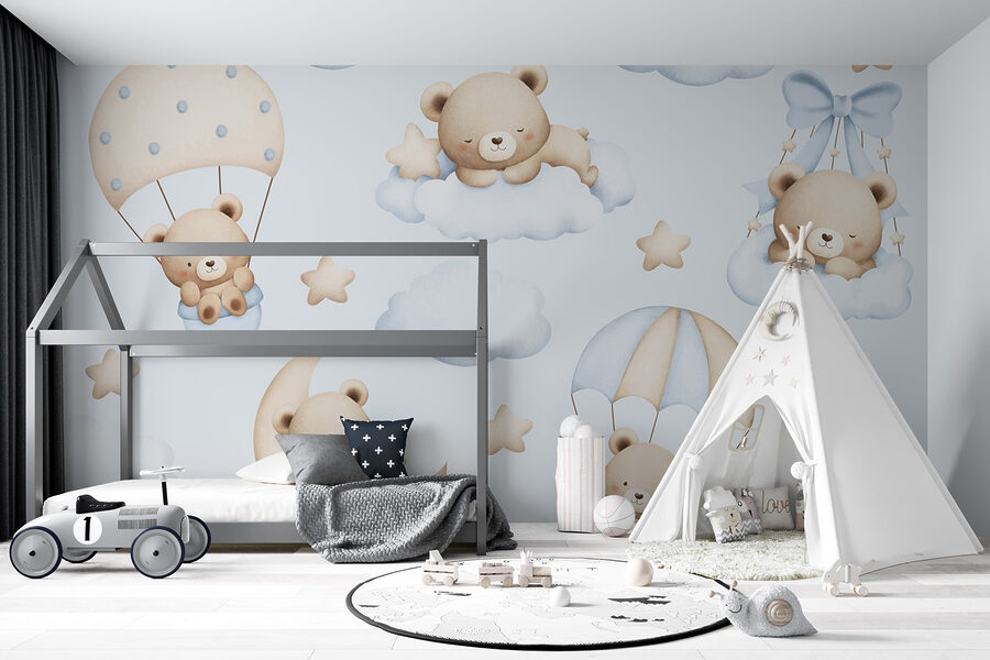 Estampado de ositos de peluche sin costuras
