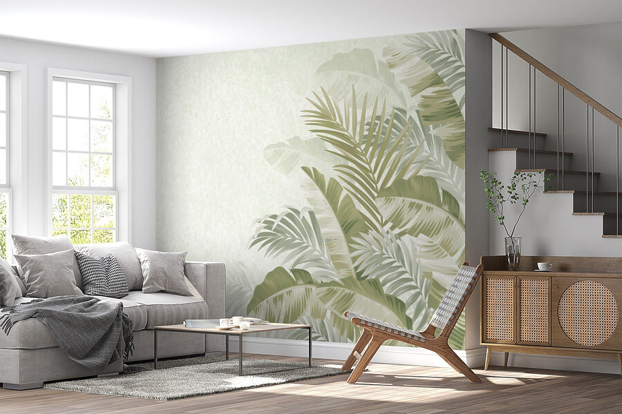 Diseño de fondo de follaje tropical tranquilo