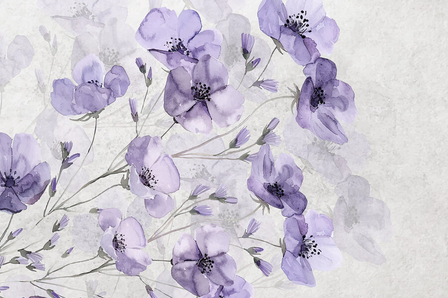 Grupo de flores moradas
