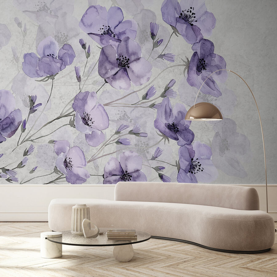 Grupo de flores moradas