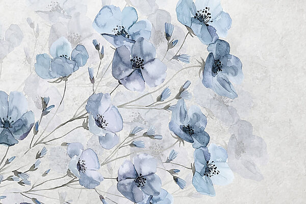Delicate blooms in soft blue hues Delicate blooms in soft blue hues