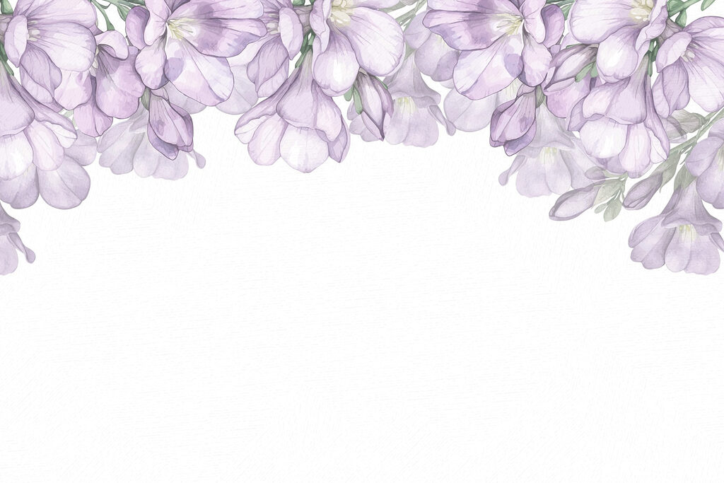 Hilera de flores moradas Hilera de flores moradas