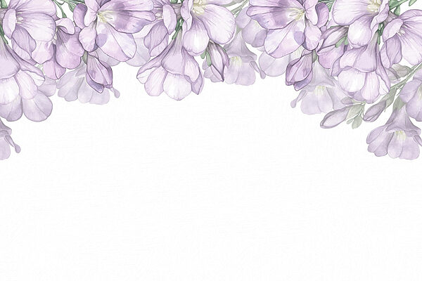 Hilera de flores moradas Hilera de flores moradas