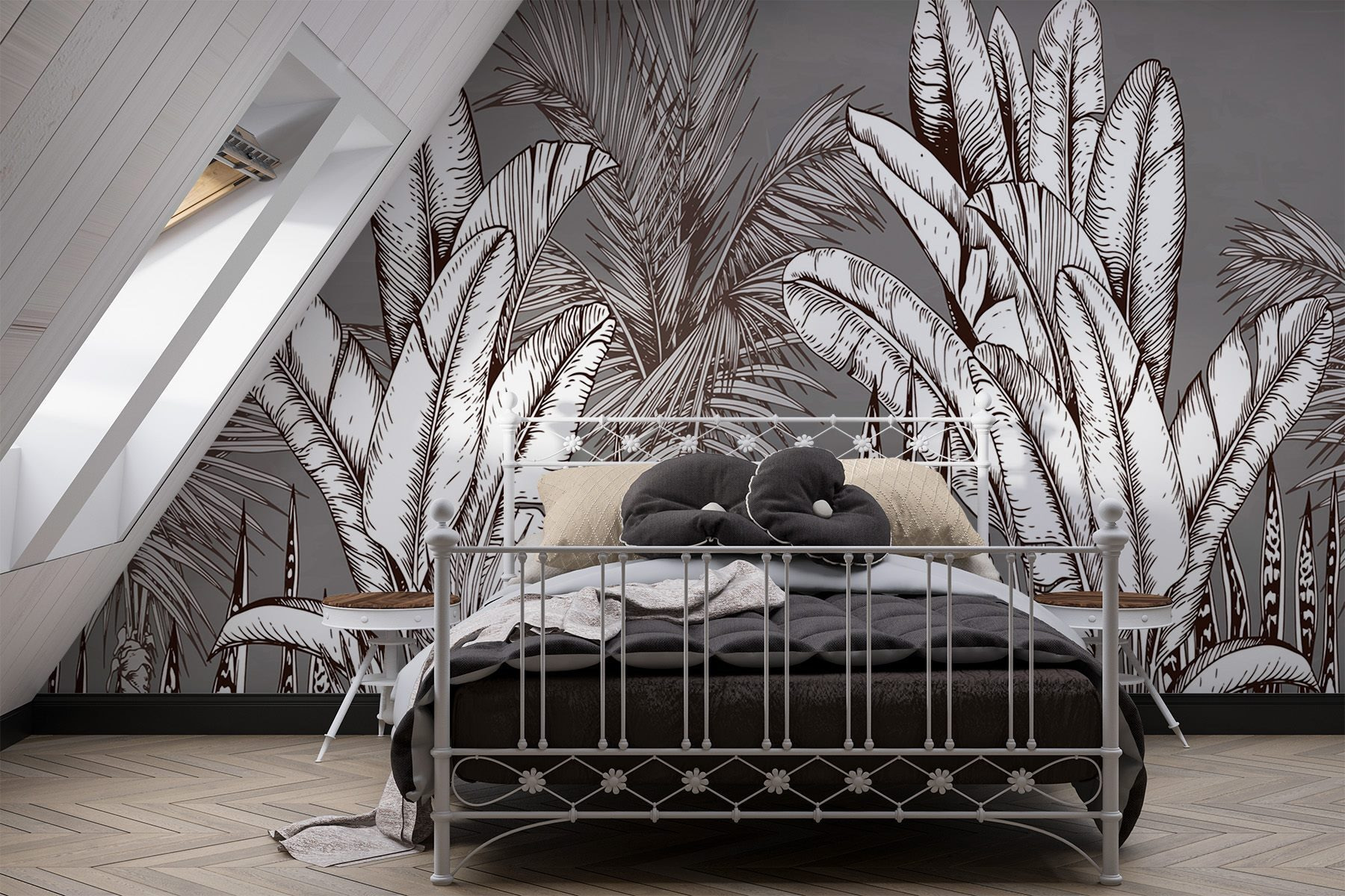 Group of plants with different leaves Group of plants with different leaves