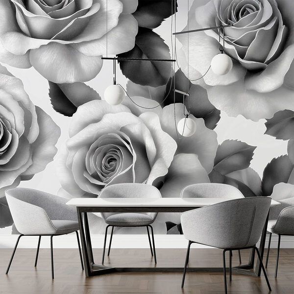 Grupo de rosas con hojas Grupo de rosas con hojas