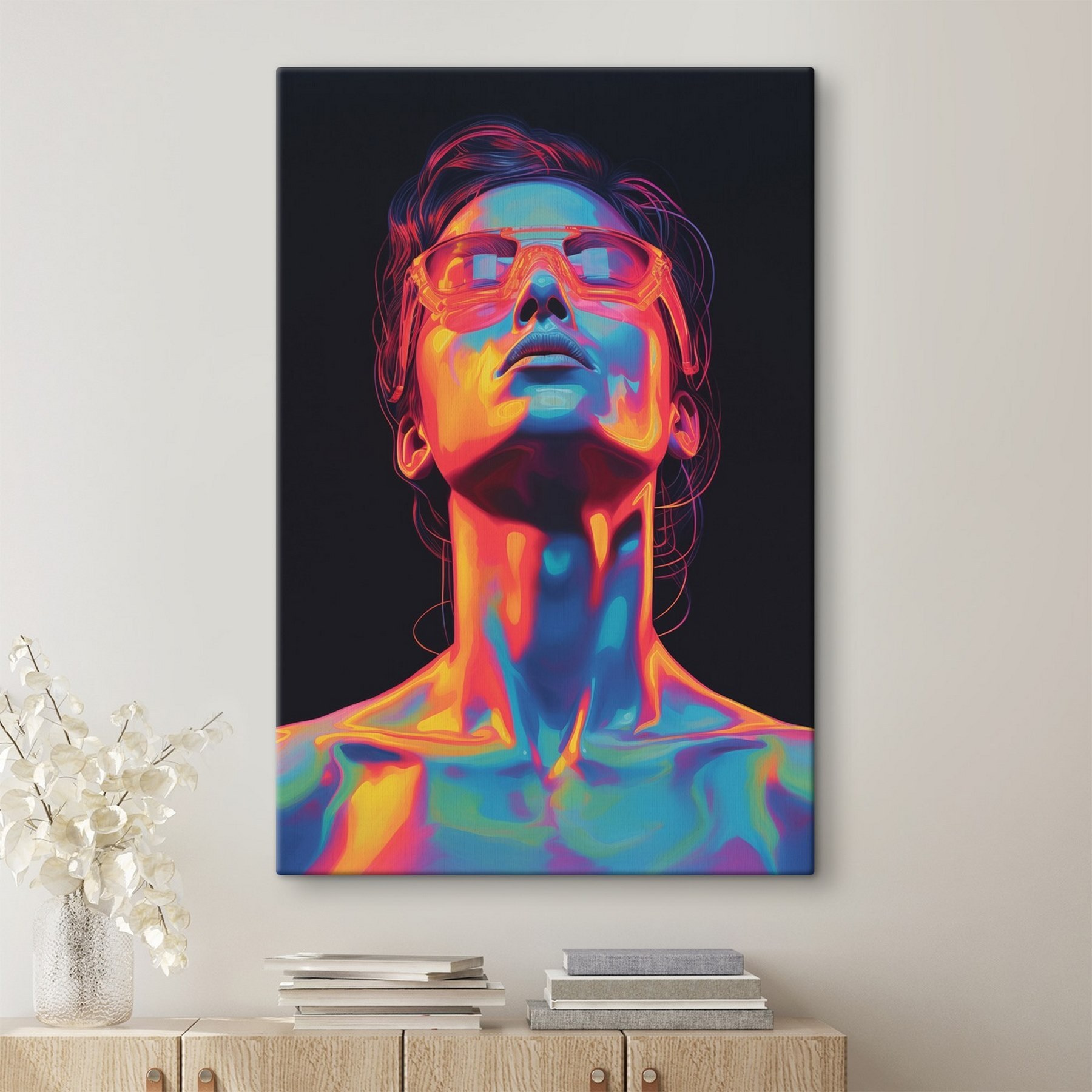 Woman wearing glasses