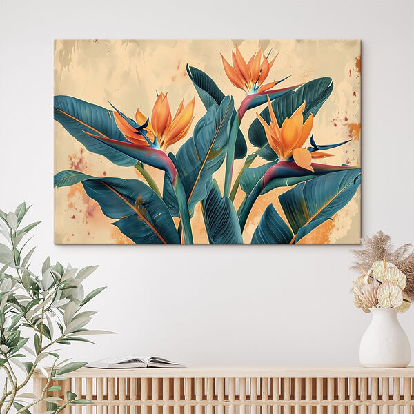 Vibrant tropical blossoms in harmony Vibrant tropical blossoms in harmony