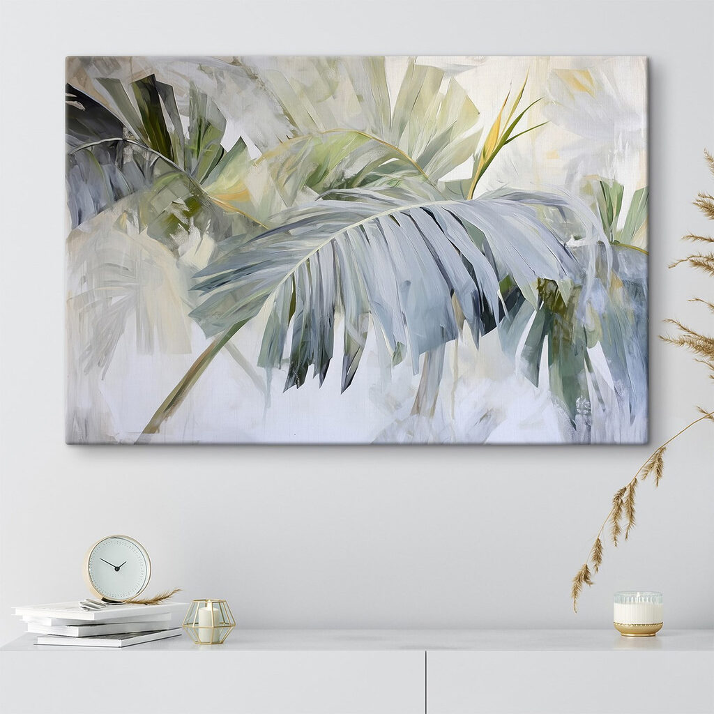 Painting of palm leaves Painting of palm leaves