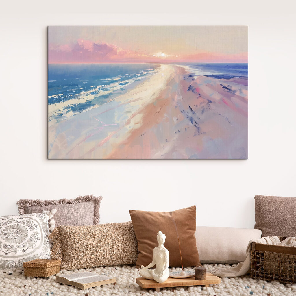 Beach with a sunset Beach with a sunset