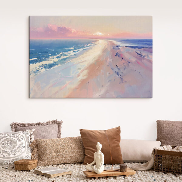 Beach with a sunset Beach with a sunset