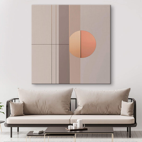 Wall with a circle and a line Wall with a circle and a line