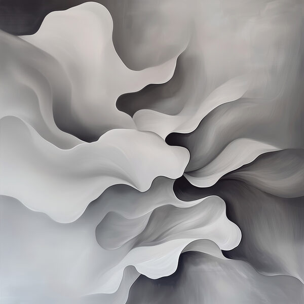 White and grey abstract art