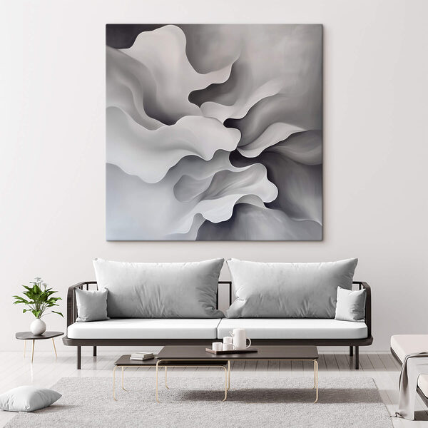 Cuadros Arte abstracto en blanco y gris (SKU: s41845) Cuadros Cuadros Arte abstracto en blanco y gris (SKU: s41845)