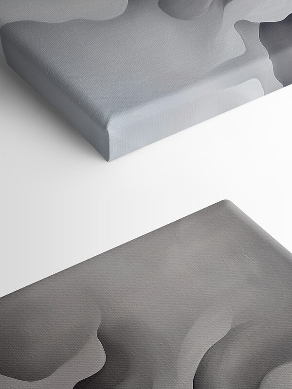 White and grey abstract art