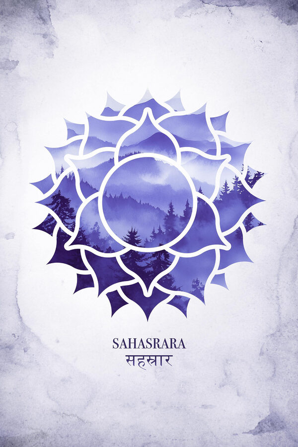 Blue and white flower design