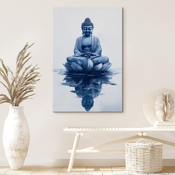 Statue of a person sitting on a lotus flower Statue of a person sitting on a lotus flower