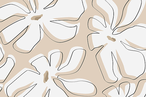 Estampado de flores sobre fondo beige Estampado de flores sobre fondo beige