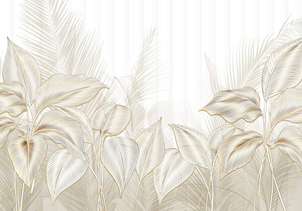 Elegant botanical line art display