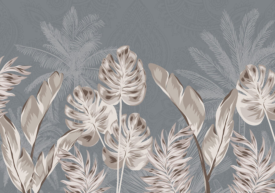 Elegante diseño botánico con tonos suaves