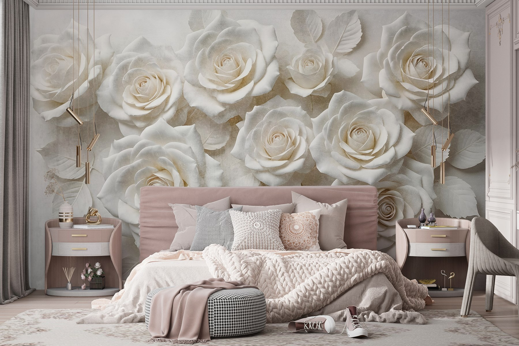 Group of white roses Group of white roses