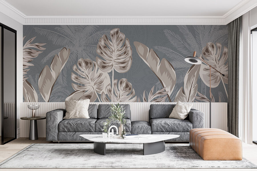 Elegante diseño botánico con tonos suaves