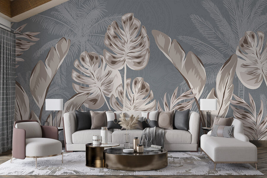 Elegante diseño botánico con tonos suaves