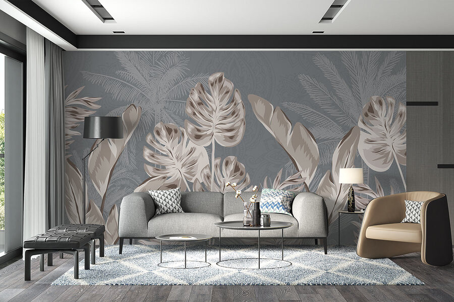 Elegante diseño botánico con tonos suaves