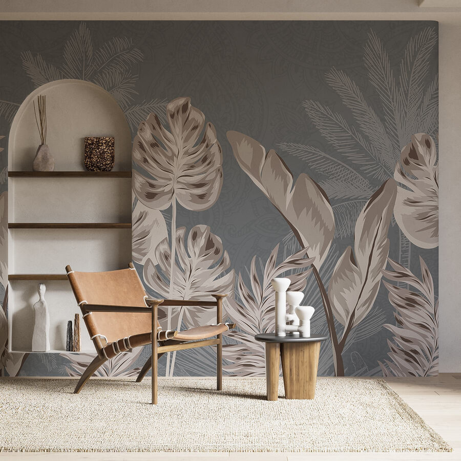 Elegante diseño botánico con tonos suaves
