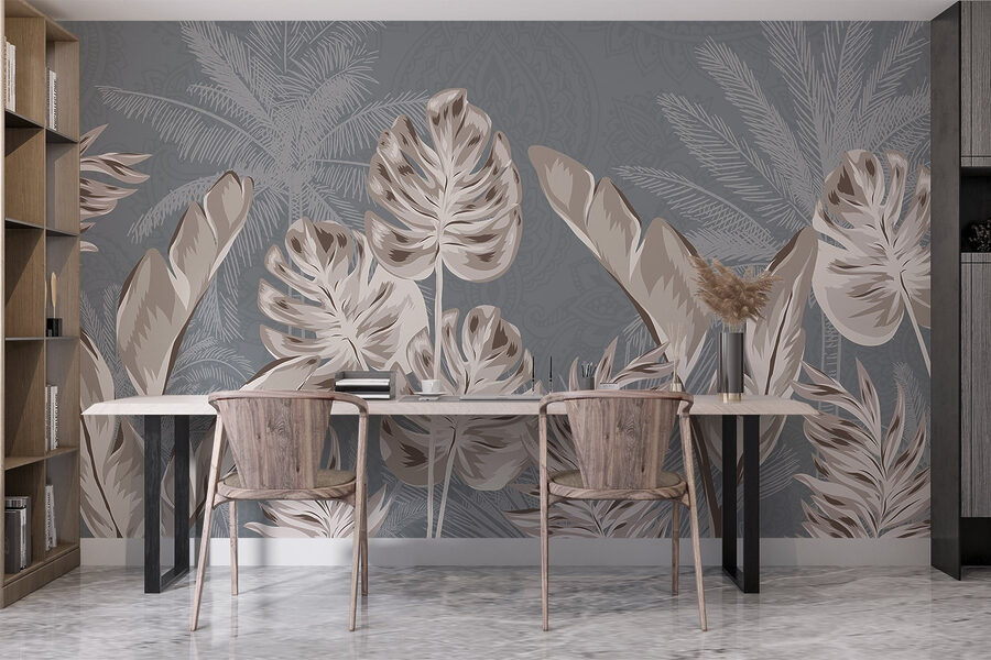 Elegante diseño botánico con tonos suaves