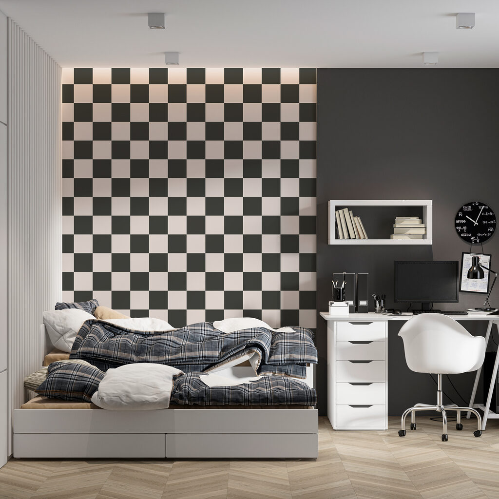 Black and white checkered pattern