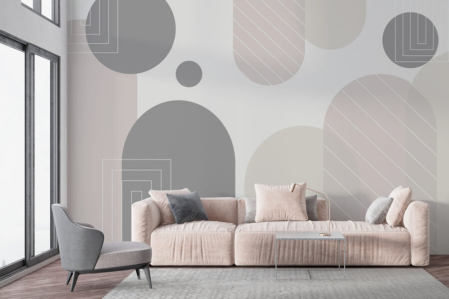 Formas abstractas en tonos suaves