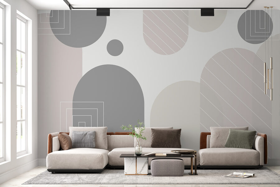 Formas abstractas en tonos suaves