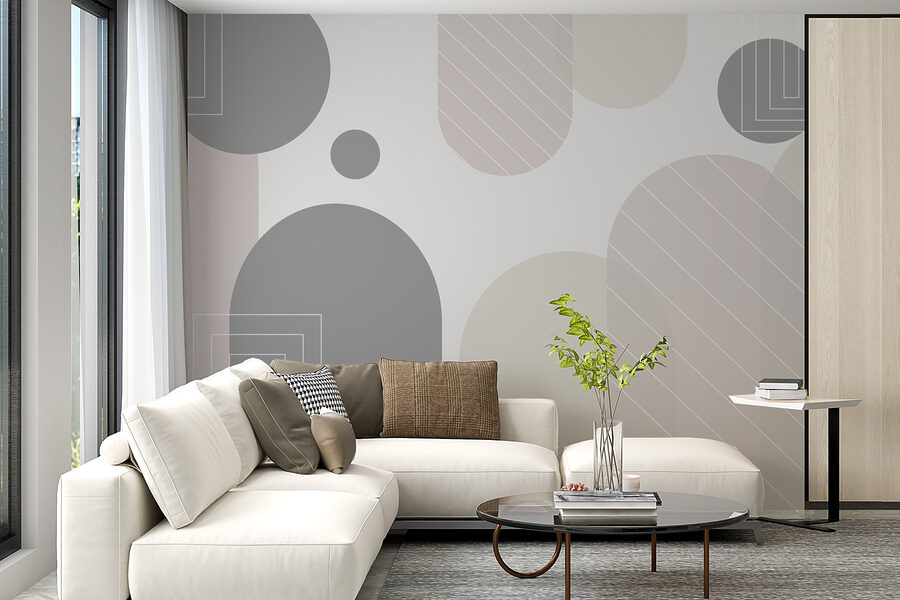Formas abstractas en tonos suaves