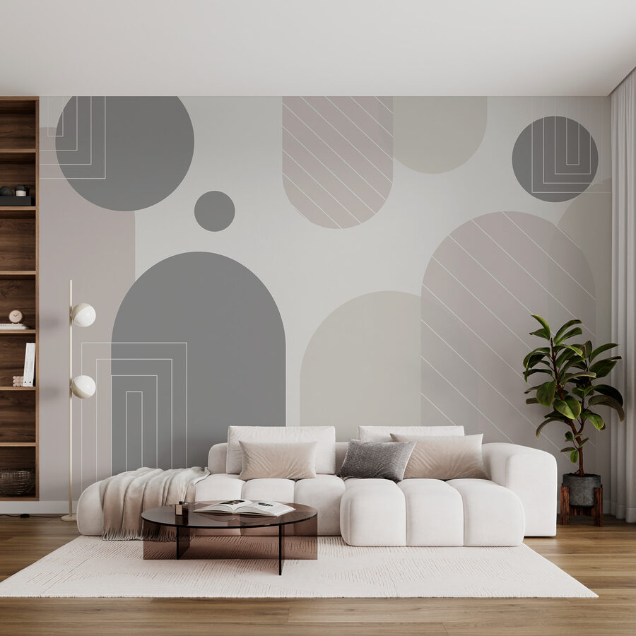 Formas abstractas en tonos suaves