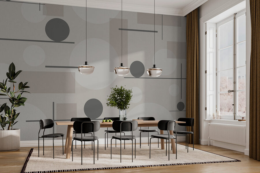 Estampado gris y blanco