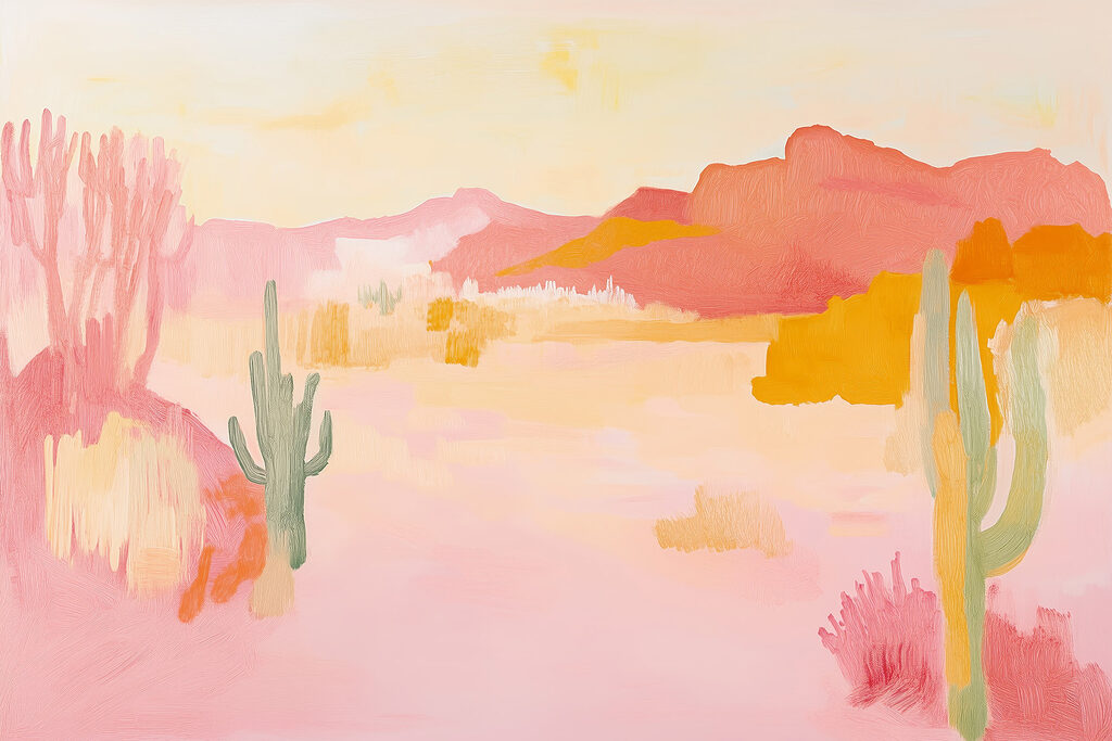 Pintura de un paisaje desértico Pintura de un paisaje desértico