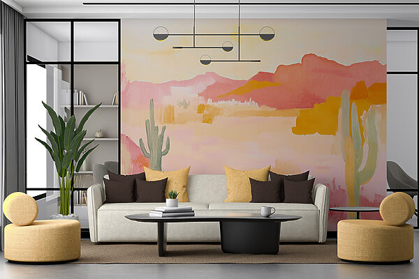 Pintura de un paisaje desértico Pintura de un paisaje desértico