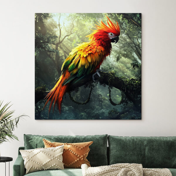 Colorful bird sitting on a tree branch Colorful bird sitting on a tree branch