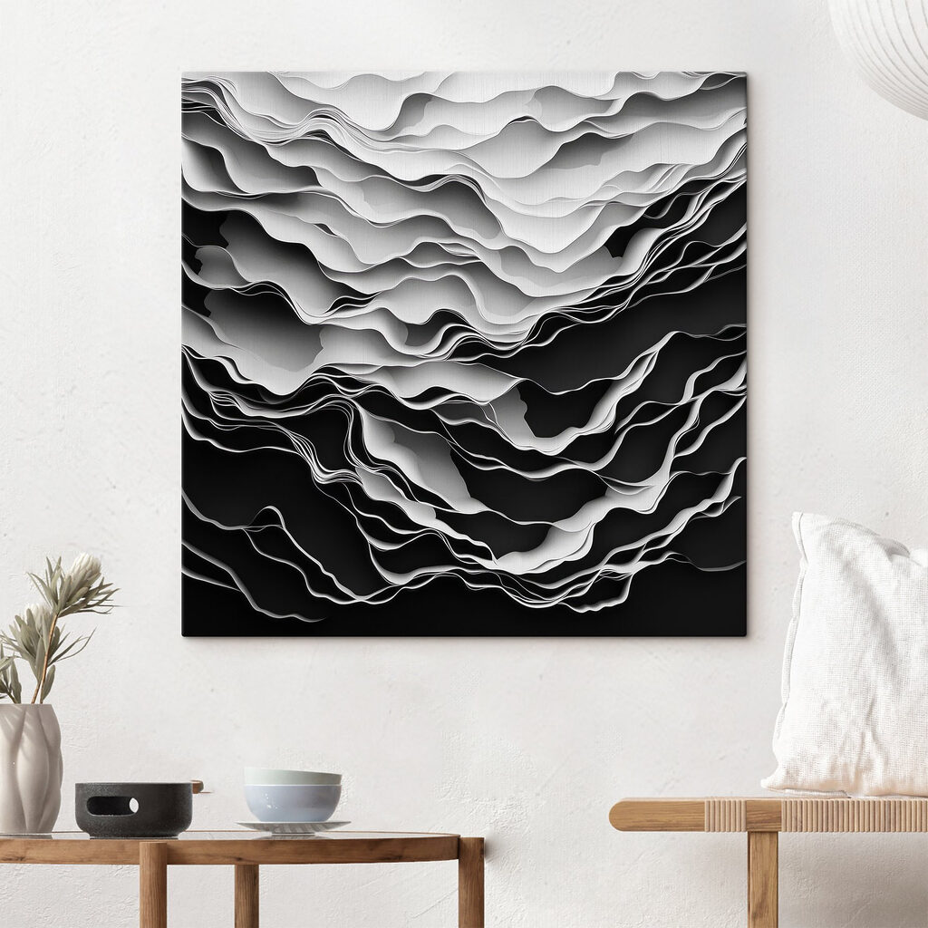 Black and white image of a white and black background