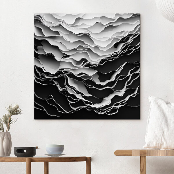 Black and white image of a white and black background