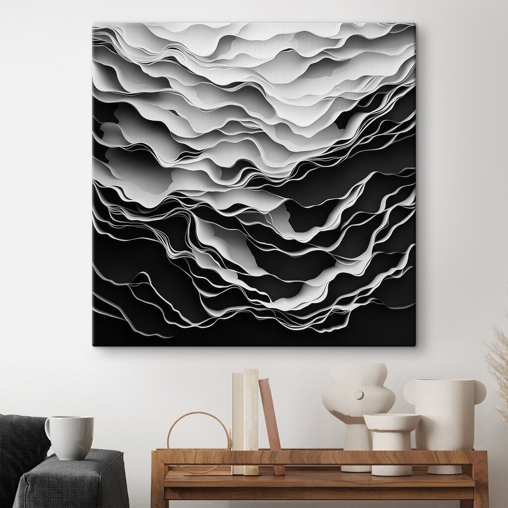 Black and white image of a white and black background