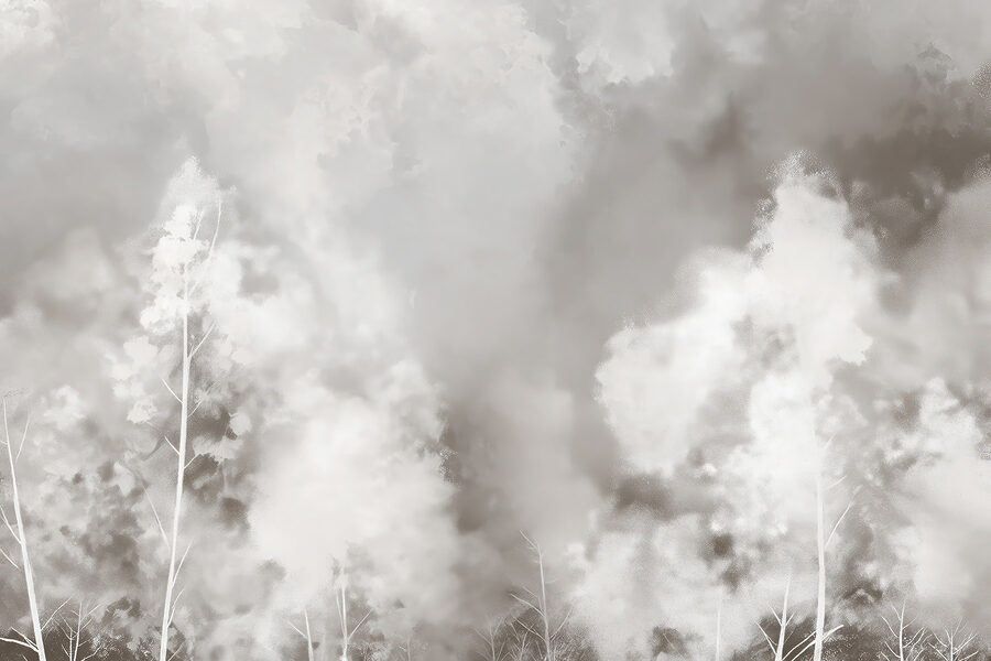 Humo y humo en el cielo