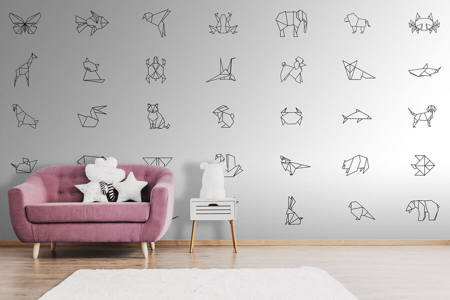 Colección de animales de origami