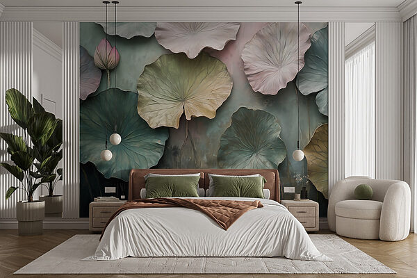 Pared con hojas Pared con hojas