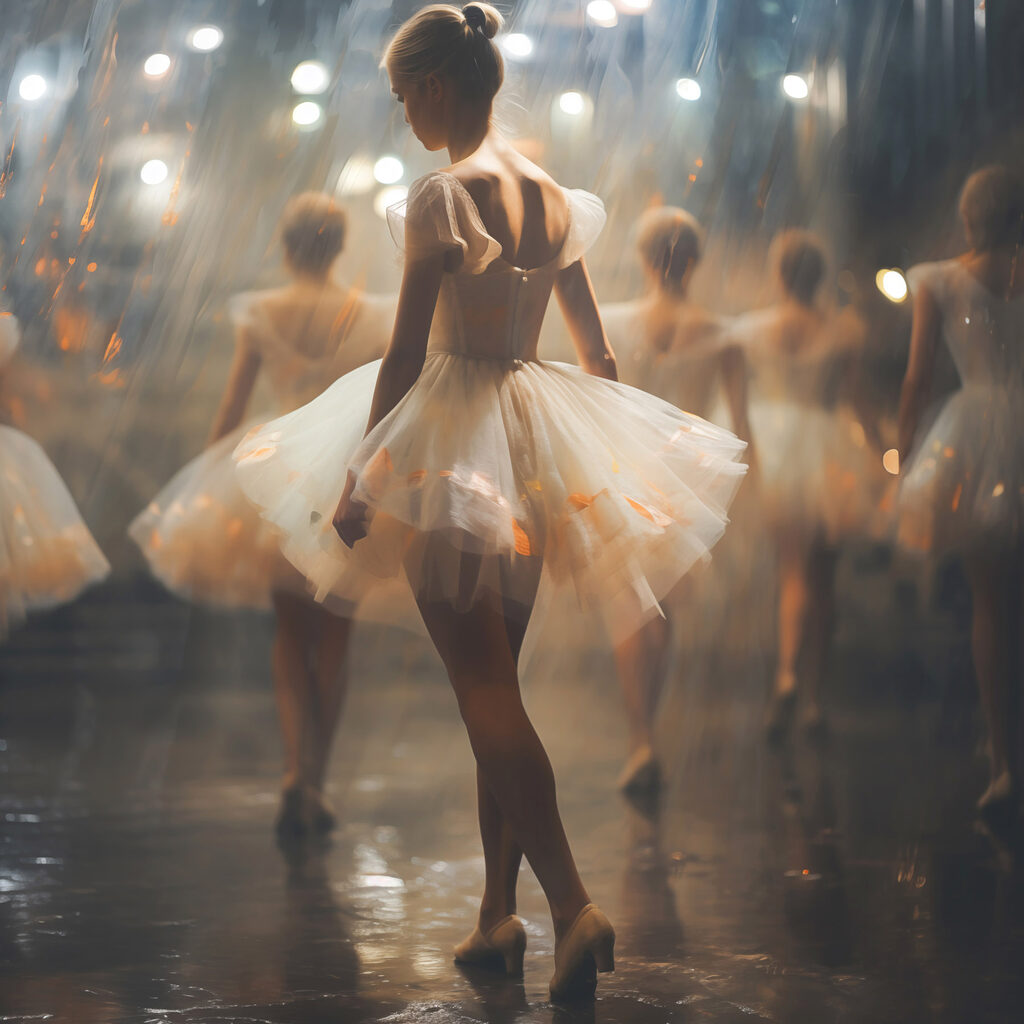 Group of women in white tutu Group of women in white tutu