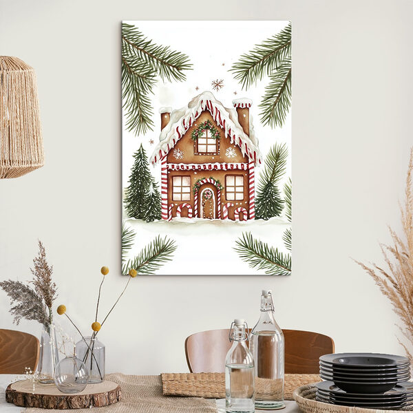 Cuadros Cuadros Casita de jengibre cubierta de nieve (SKU: s41950)