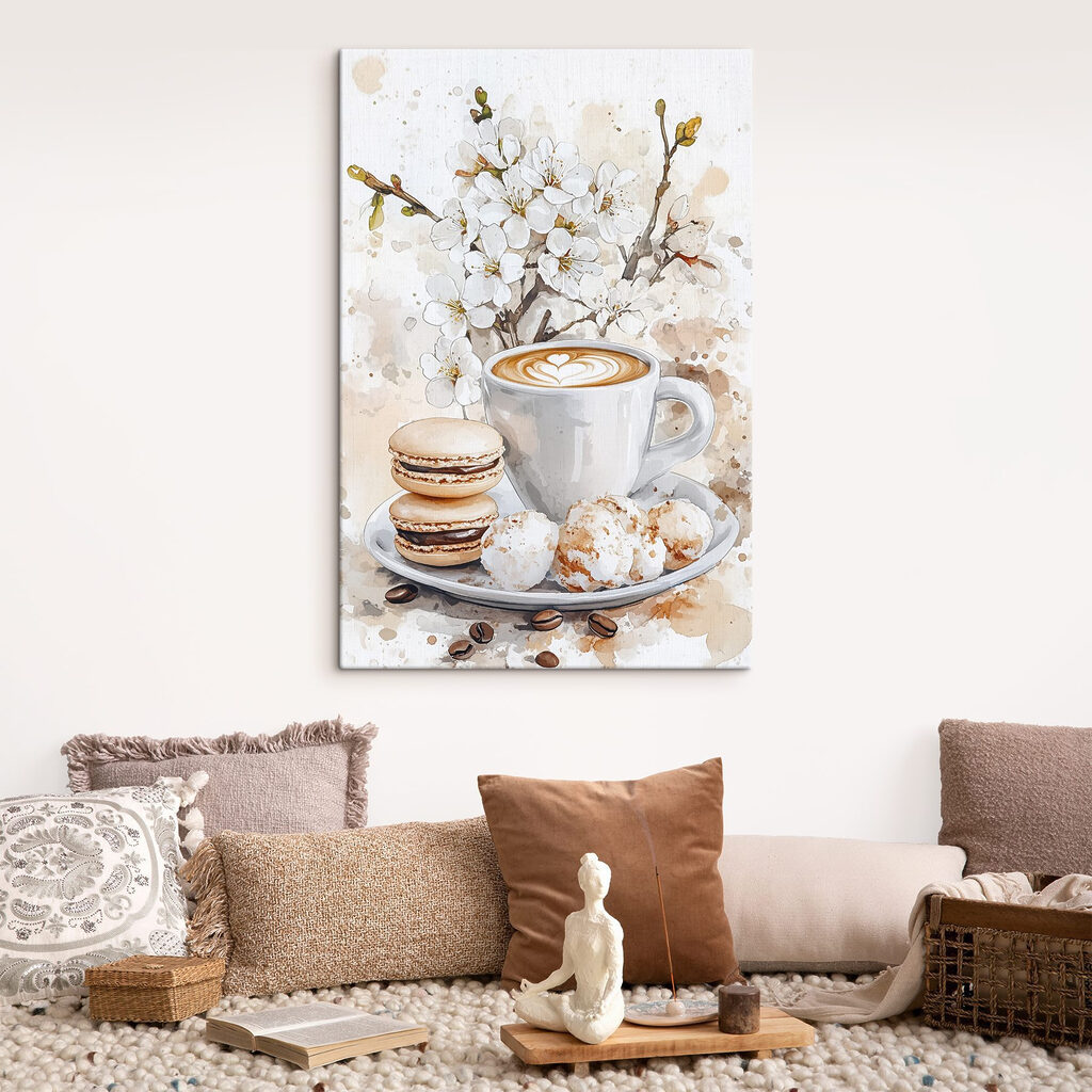 Cup of coffee and cookies