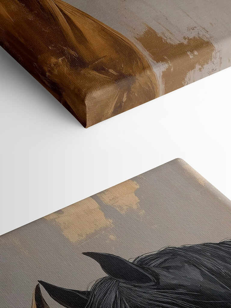 Two horses in gentle embrace Two horses in gentle embrace
